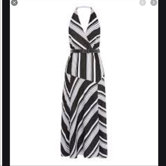 Karen millen flowy halter dress NWOT comes w/belt women size 4 - Picture 6 of 8